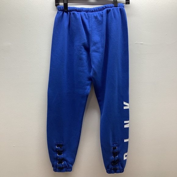 Victoria's Secret PINK Size XS Vibrant Blue Sweatpants W/Lace Design On Ankle. - Picture 6 of 6